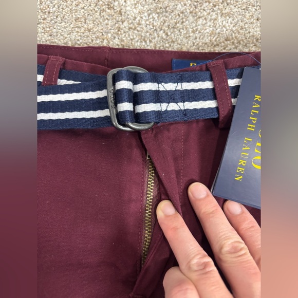 NEW! Polo Ralph Lauren Stretch Straight Fit Chino Pants boy’s Red Maroon Size 8 - Picture 8 of 10